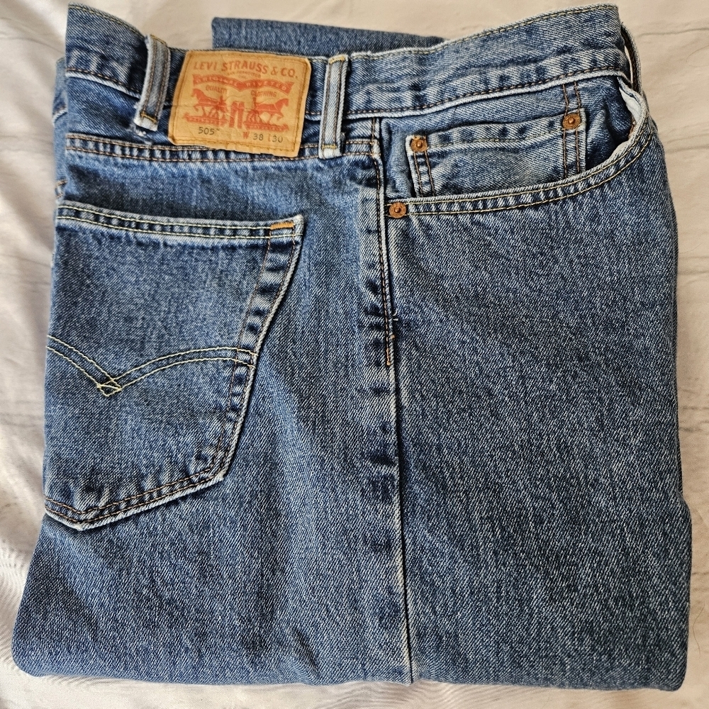Levi's 501 Jeans 100% Cotton 38x29 Medium Wash
